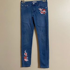 Levi’s super skinny girls embroidered jeans